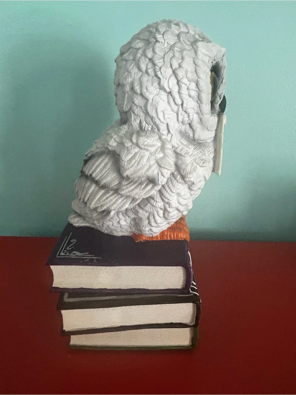 Harry Potter Hedwig With Acceptance Letter On Book-stack Decor Halloween New 12”